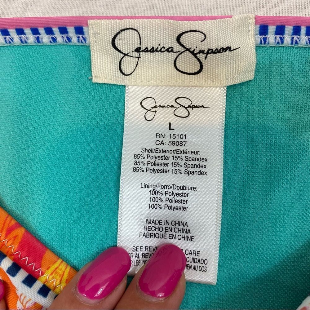 Jessica Simpson Multicolored Bikini Bottom Large - Picture 8 of 8
